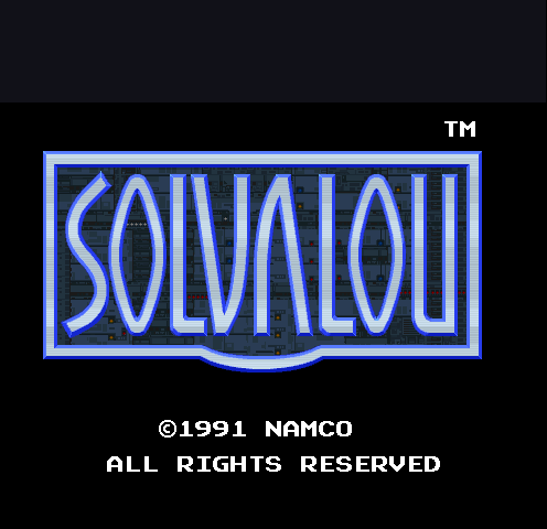 Solvalou (Japan) Title Screen